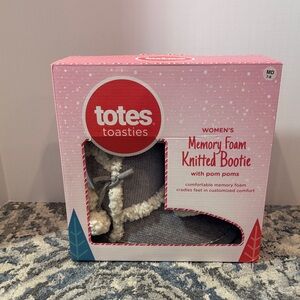 Totes Toasties Women's Memory Foam Knitted Bootie M 7-8